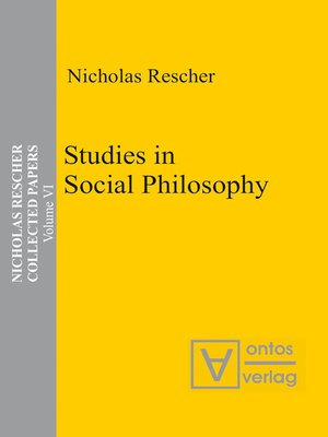 cover image of Studies in Social Philosophy